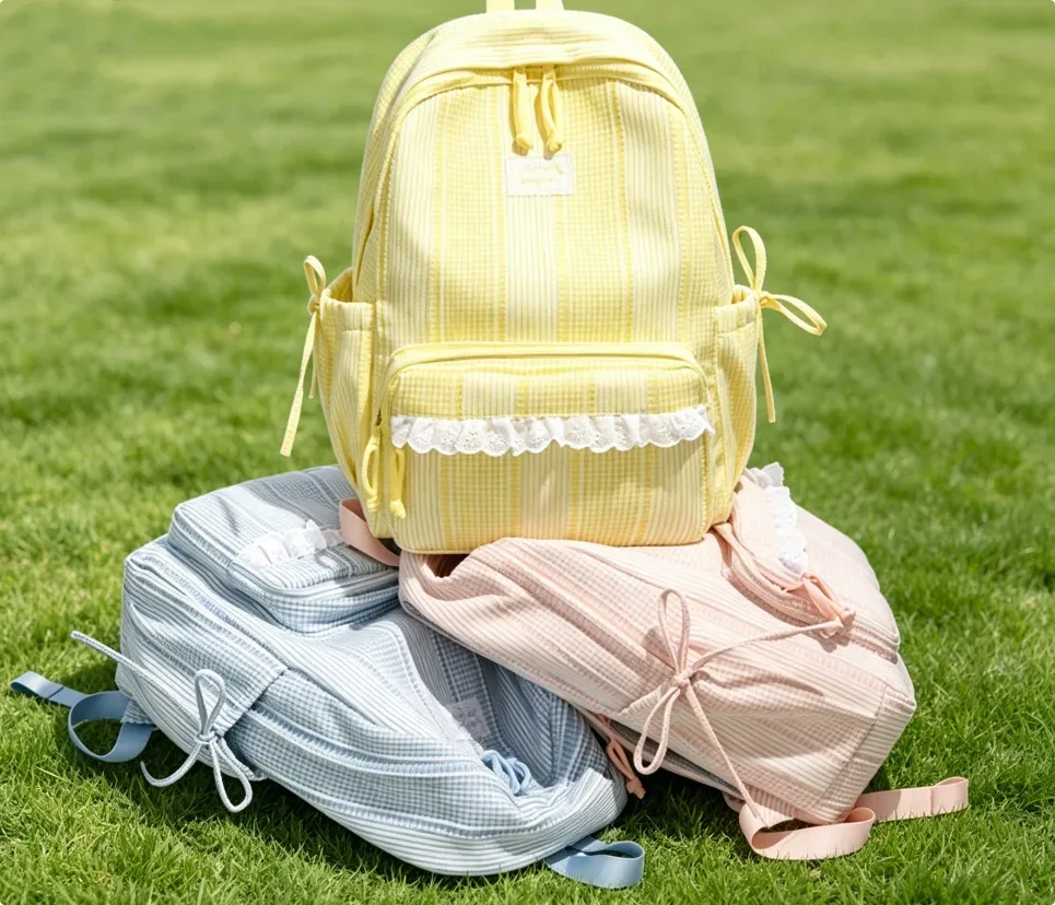 sac à dos personnalisé, sac à dos rayé simple et décontracté, sac à dos pour étudiante, sac à dos pour les cours, les trajets quotidiens et les voyages