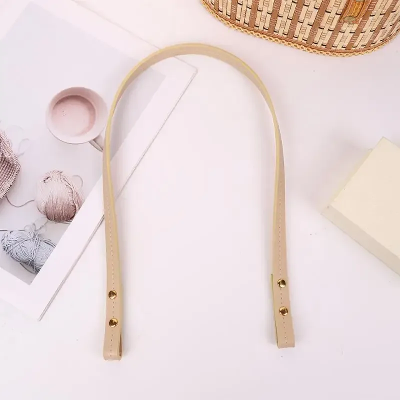 2 pièces bandes de remplacement amovibles en cuir pu couleur unie pour sacs à main et sacs à bandoulière, poignées diy