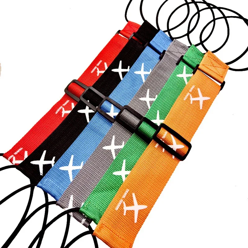 sangle de suspension fixe solide et résistante à l'usure, corde élastique pour bagages, ceinture de liaison imprimée à motif d'avion, ceinture de liaison pour valise