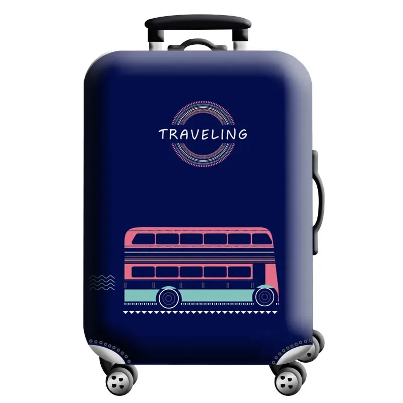 housse de protection pour bagages en tissu extensible, étui anti-poussière pour bagages, adapté à la valise de 18 à 32 pouces, organisateur de voyage