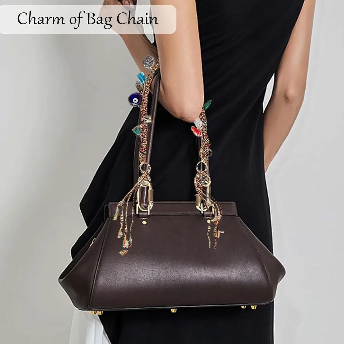 chaîne de perles tressée pour sac à main, sac à dos, accessoires de sac pour femme