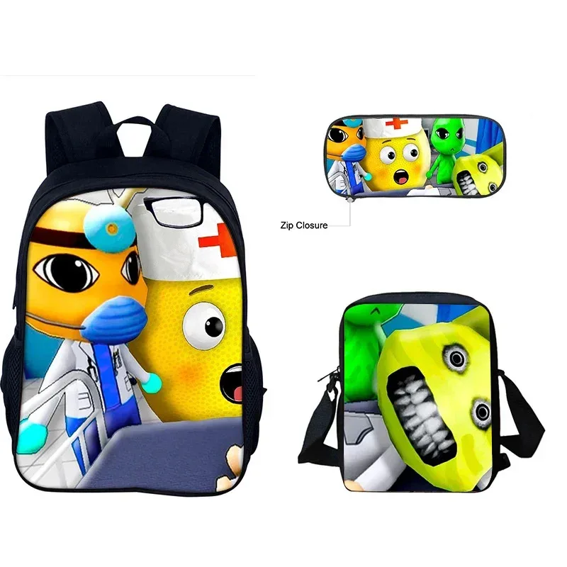 ensemble de 3 sacs d'école à thème animalier pour enfants, sac à dos, sac bandoulière et trousse à crayons, pour garçons et filles de primaire et collège, idéal comme cadeau
