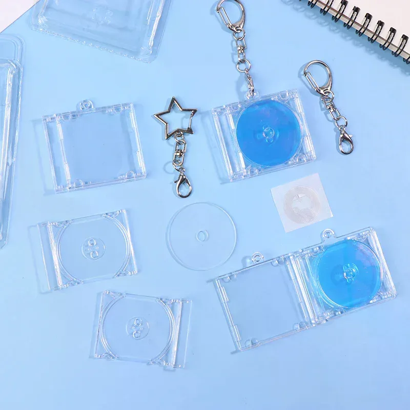 porte-clés mini disque cd nfc ; décoration de sac à dos unique et porte-clés d'album