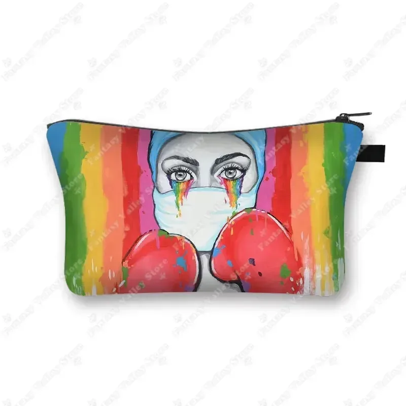 étui à cosmétiques pour médecin et infirmière, stéthoscope médical, seringue, trousse de toilette, organisateur, sacs à cosmétiques pour femmes, trousse de maquillage pour hôpital ecg