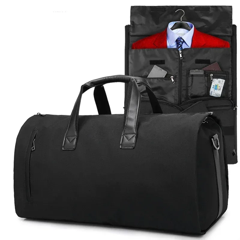 sac de voyage pliable pour femmes, sac à vêtements pratique, grand sac polochon en cuir pu, sac de voyage d'affaires pour femmes