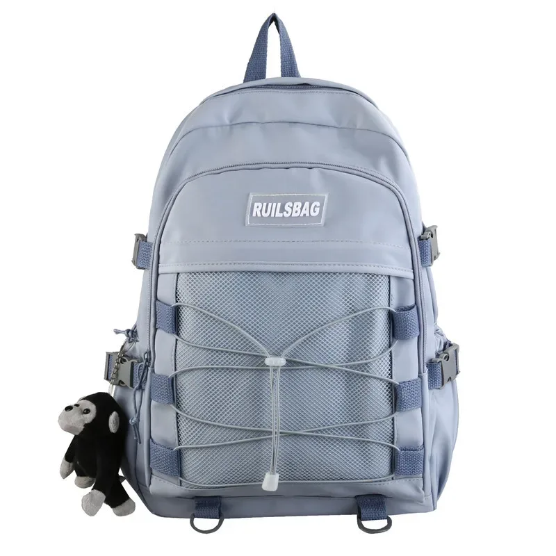 sac à dos tendance en corde croisée pour femme, version coréenne, style japonais, sac à dos double épaule pour étudiantes et jeunes filles