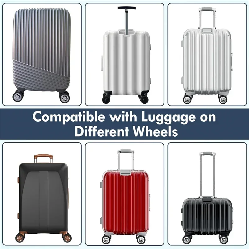 32/8pcs protège-roues en silicone pour valise, housse de protection silencieuse pour roulettes de chariot, accessoires de valise