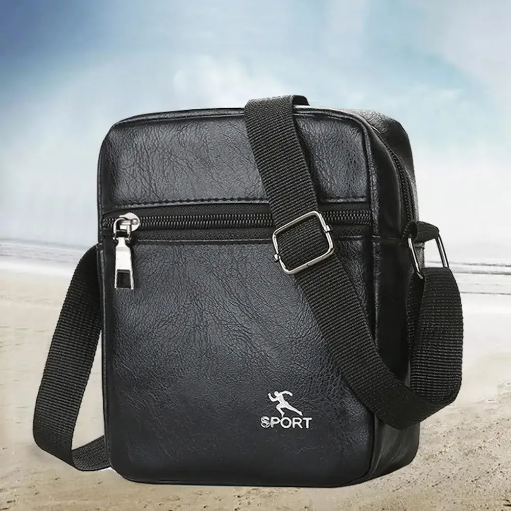 sacs à main kaki noir marron, petits fourre-tout en cuir pu, sacoche à bandoulière pour hommes employé de bureau, épaule antivol b y7b5