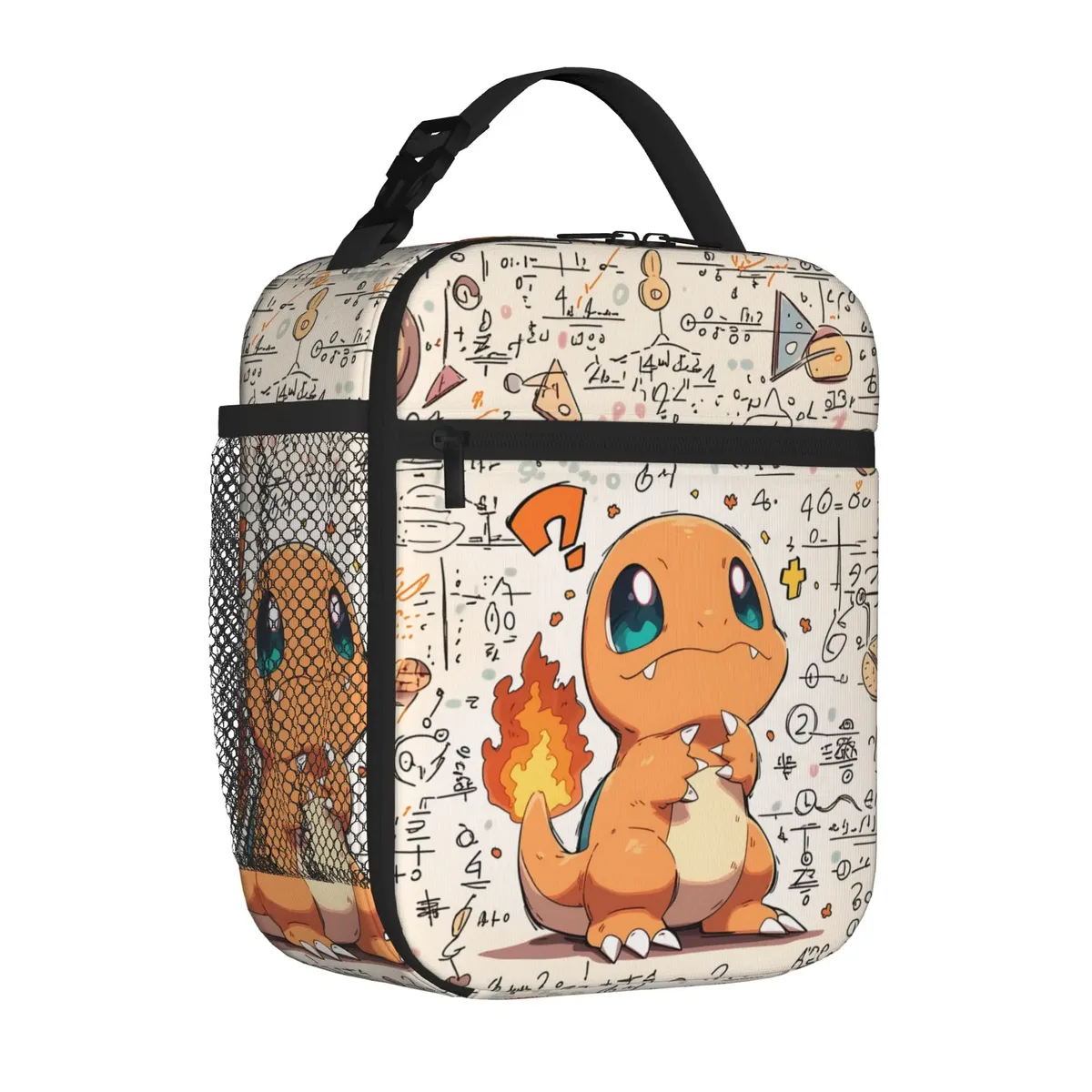 Sac de rangement avec fermeture éclair, 1 pièce, pochette pour le déjeuner scolaire, boîte à nourriture Pokemon, réutilisable pour le déjeuner