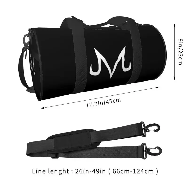 Majin Buu – sacs polochons de voyage ronds imprimés, sac de sport, compartiment à chaussures pour hommes et femmes, sac léger pliable et étanche