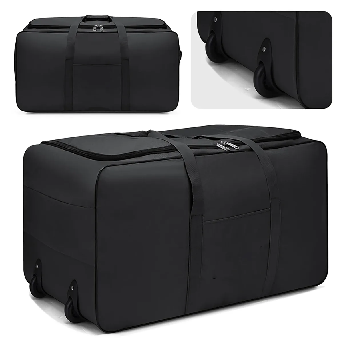 sacs à roulettes pliables avec roulettes, sac de rangement pour bagages, bagage à main de grande capacité, valise à roulettes extensible electrolux