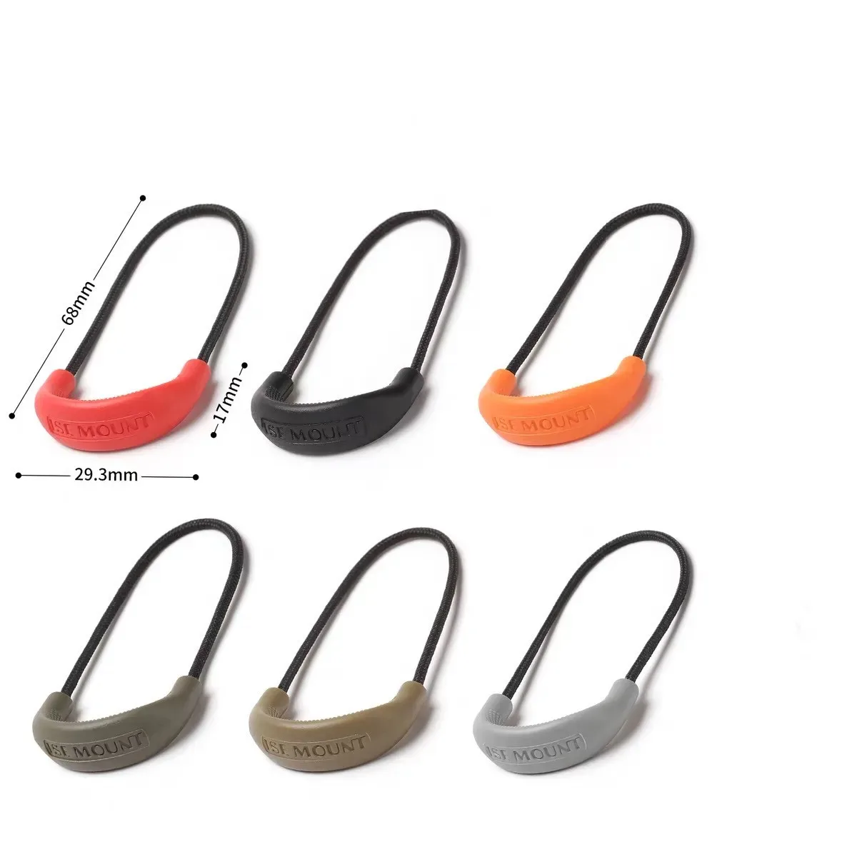 cordon de fermeture éclair tactique d'extérieur multifonctionnel pour sac à dos, manteau, veste, sac, accessoires antidérapants pour fermeture éclair, lot de 6 pièces