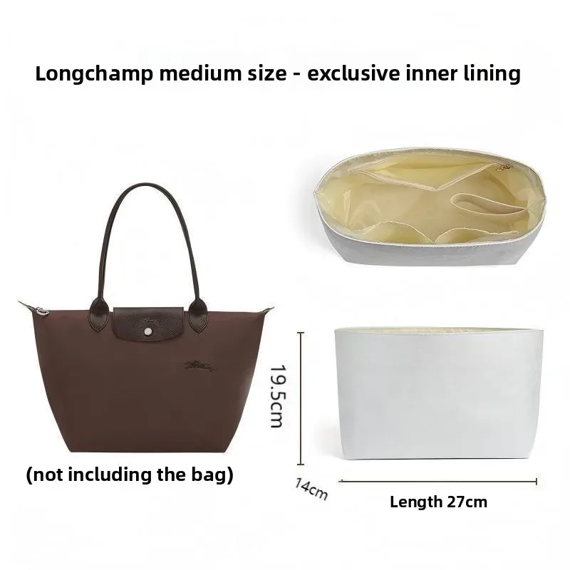 organisateur de sac en papier dupont ultra léger pour sac fourre-tout pliable en nylon, sac à main type dumpling, pochette de maquillage, plusieurs poches