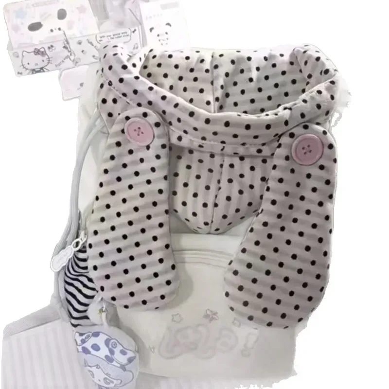 sac à dos léger de grande capacité, portable, à pois, style coréen, mignon, pour adolescentes, pour étudiantes, blanc cassé