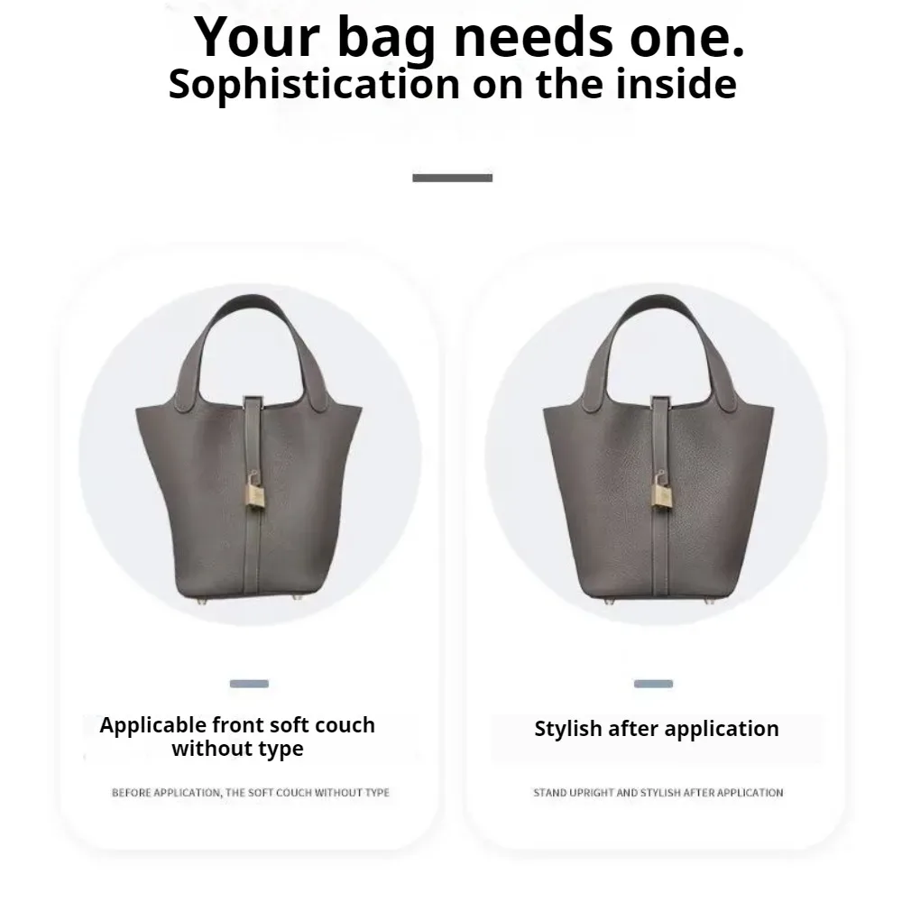 organisateur de sac à insérer en feutre, adapté à picotin 18 22 26, sac seau, doublure façonnant, séparateur de sac à main, rangement de sac à main, étui de maquillage portable