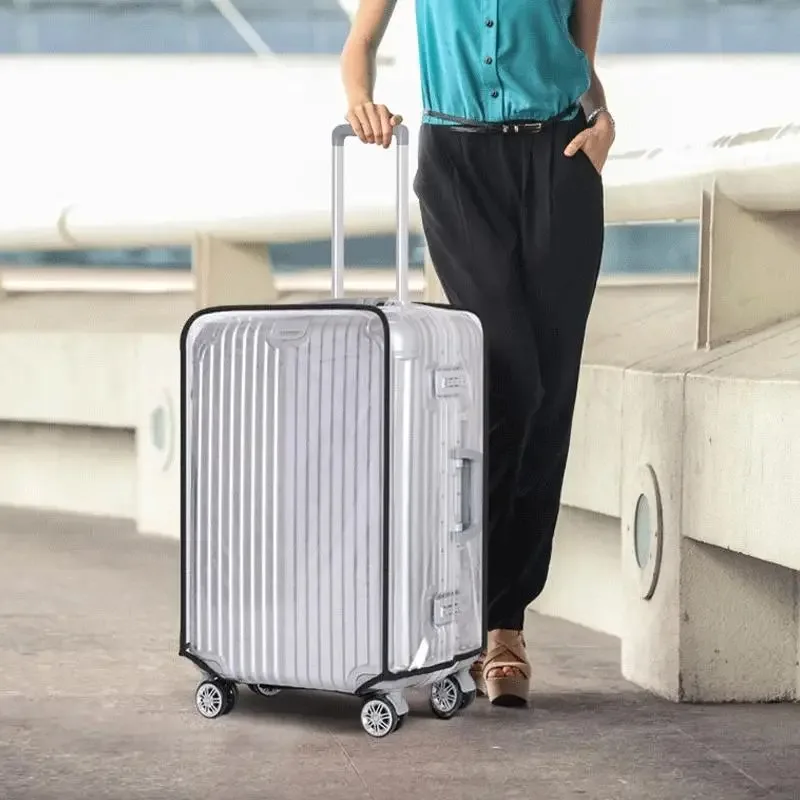 housse de bagage transparente de voyage, imperméable et anti-poussière, en pvc, résistante à l'usure, convient aux valises de 20 à 30 pouces
