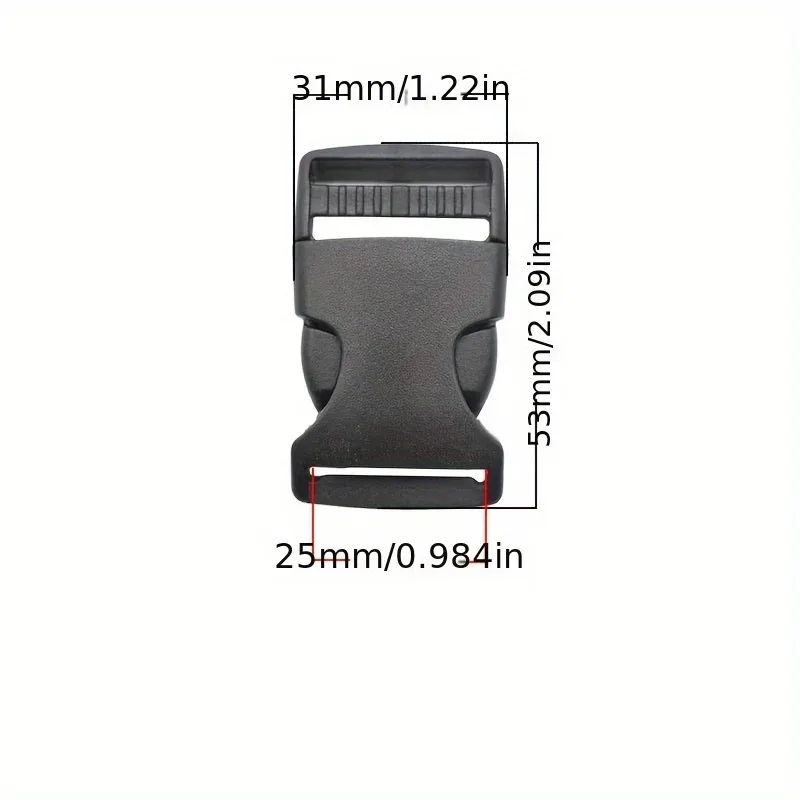 lot de 5 accessoires pour sac à dos : boucles d'insertion en plastique épaissi, fermoirs et boucles de réglage pour sac à dos