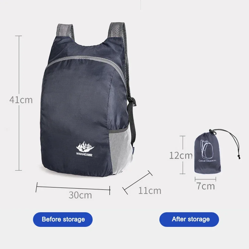 sac à dos pliable léger pour hommes et femmes, sac à dos d'extérieur, sac de sport de voyage, sac de jour de randonnée, livraison, 15l