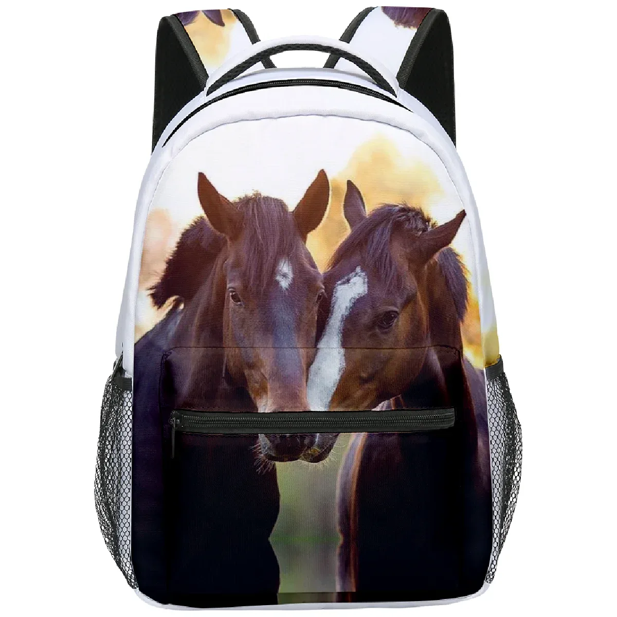 chimpopméthanol-sac à dos étanche pour étudiant, sac à dos pour ordinateur portable, impression 3d, oxford, cheval, licorne, voyage, garçons, filles, nouveauté