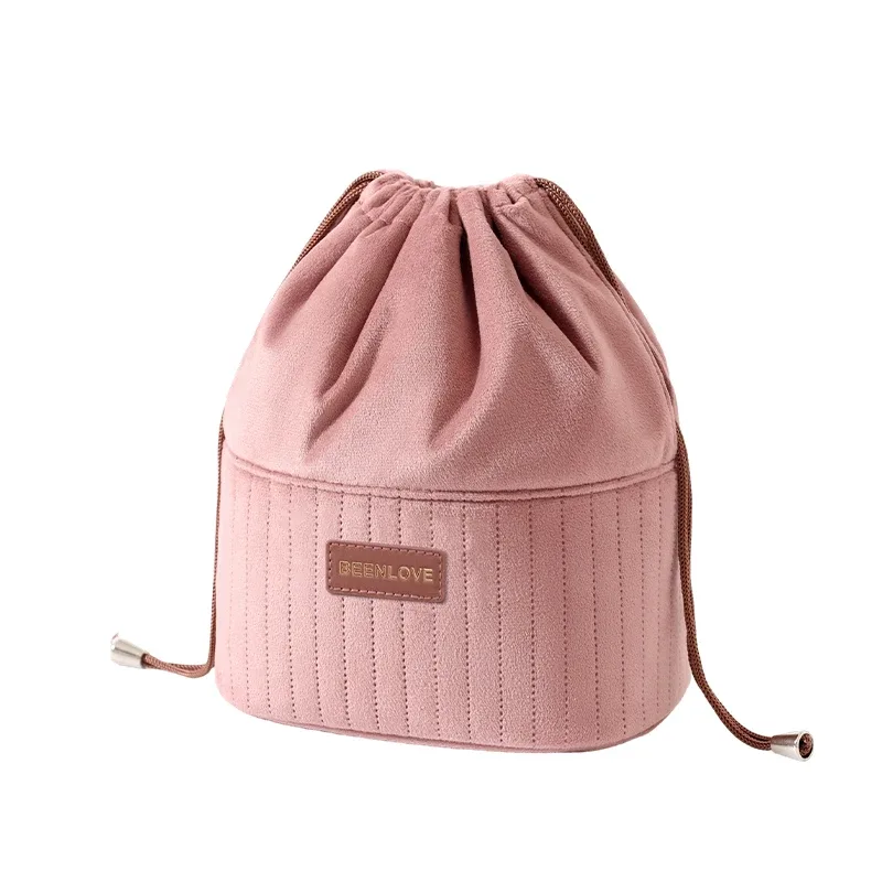 grande trousse de toilette en velours, portable, multifonctionnelle, pour le voyage, organiseur de maquillage, sac de rangement élégant pour un usage quotidien