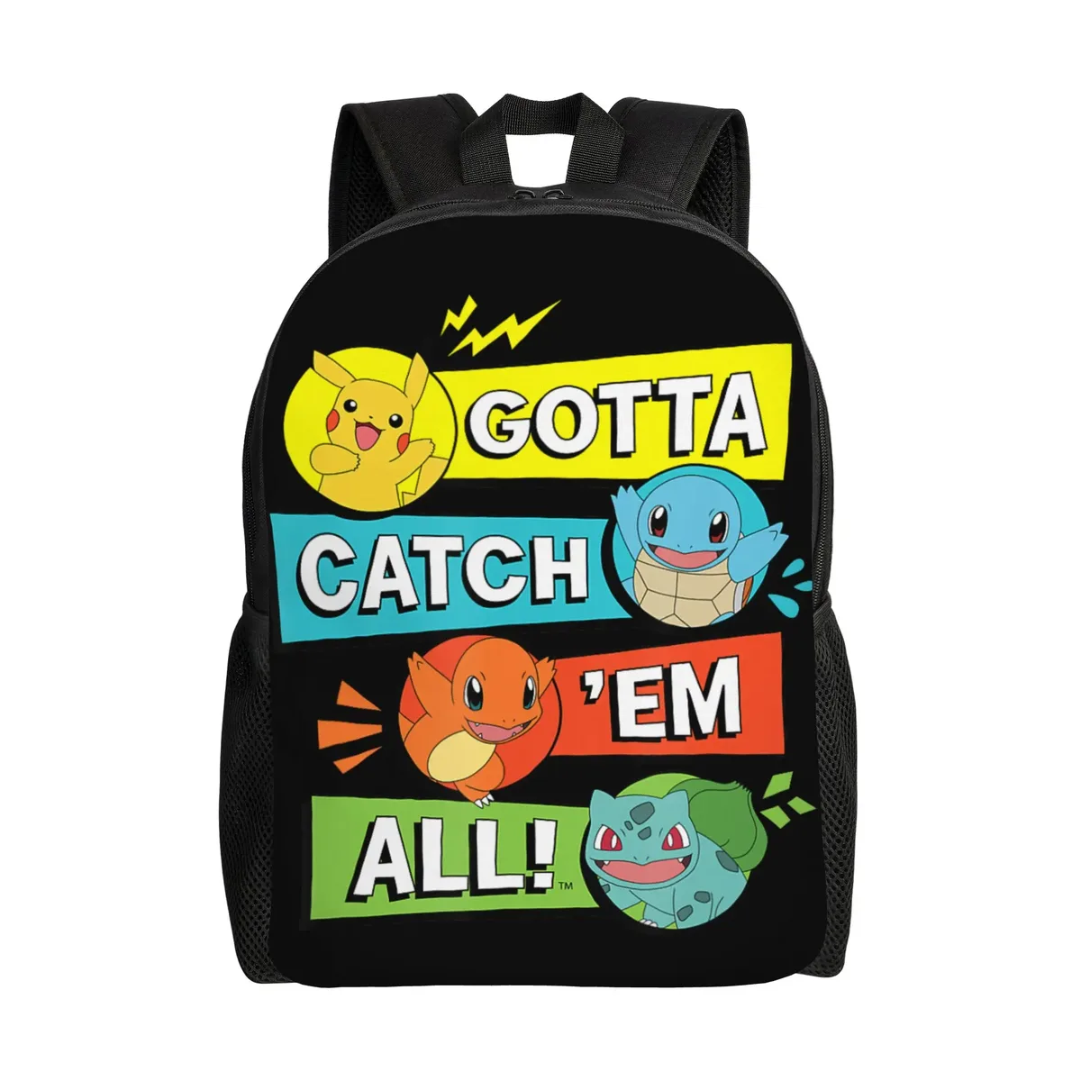 sacs à dos pokemon pikachu anime lightning scence daypack mochila school retro sac à dos lavable