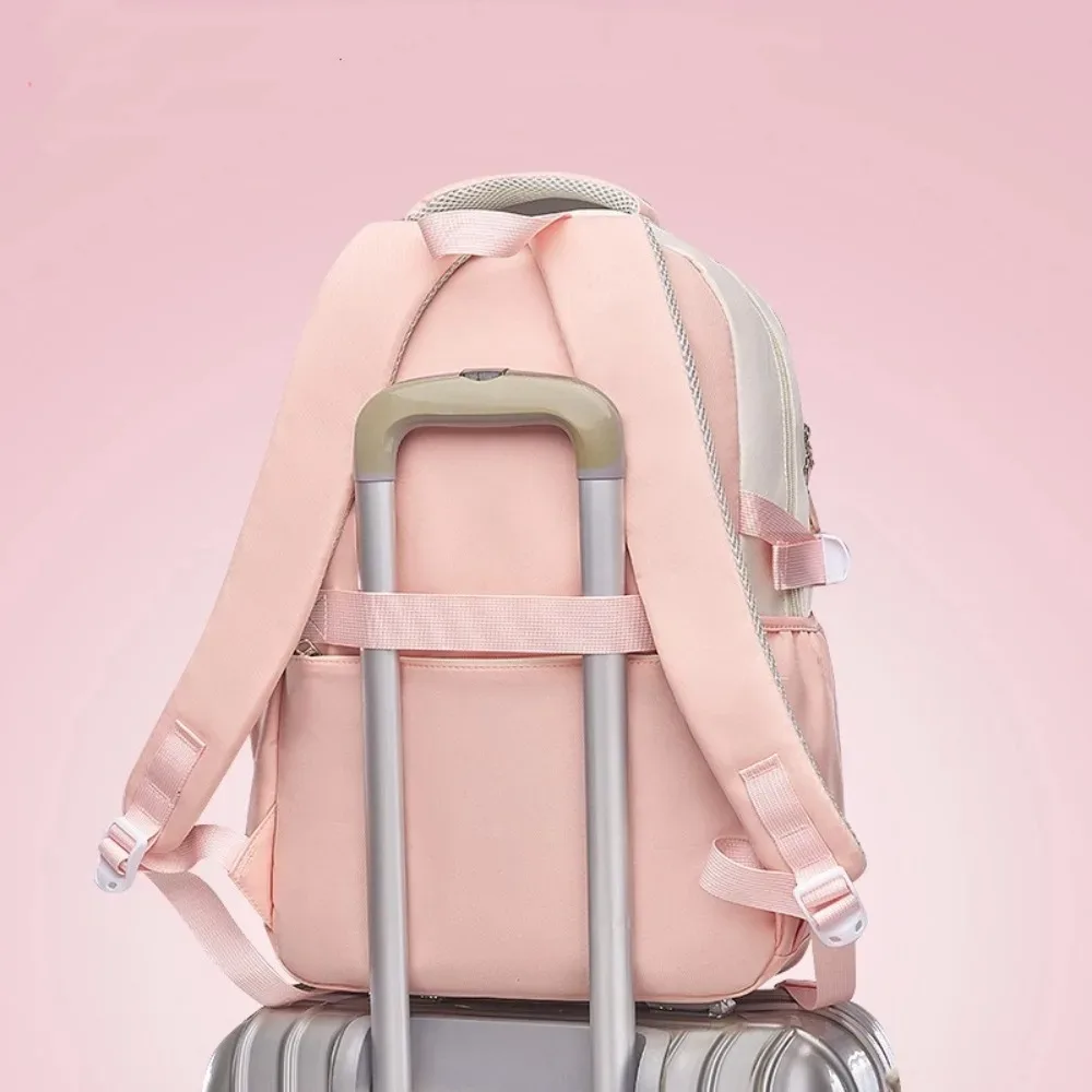 sac d'école de grande capacité, sac à dos imperméable pour soulager le stress, sac à bandoulière léger à double sangle pour filles du collège et du lycée