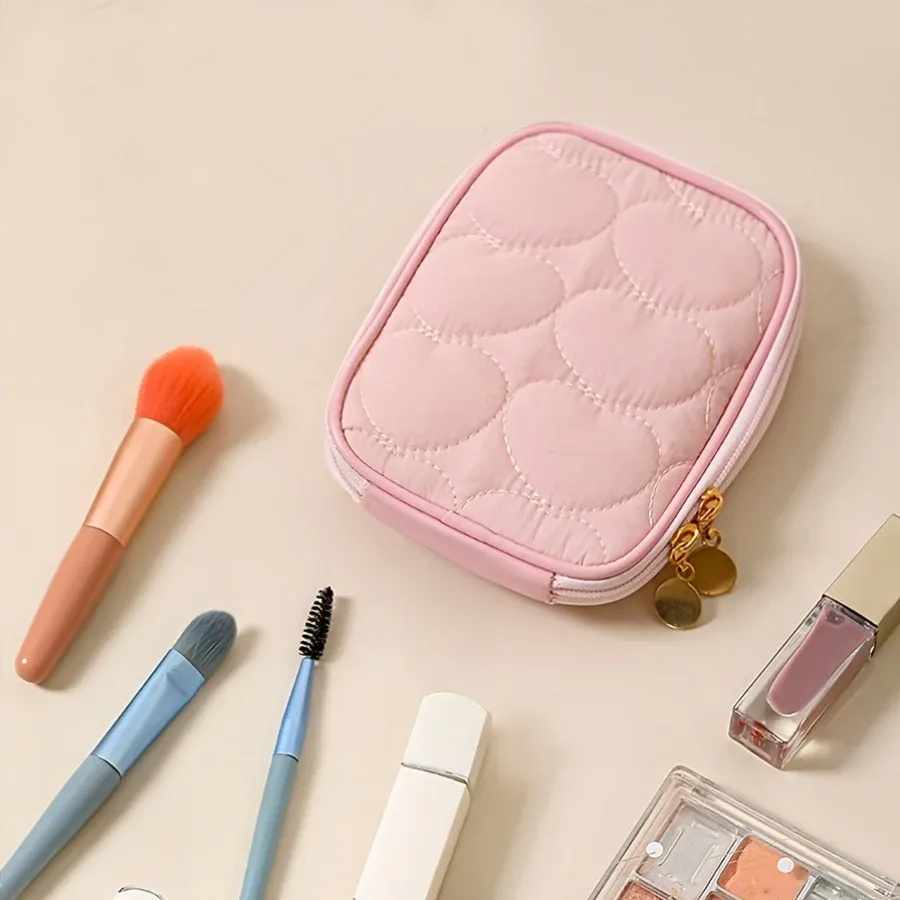 pochette de maquillage portable pour toques, mini sac de rangement de cosmétiques pour rouge à lèvres, organisateur multifonctionnel de grande capacité, trousse de toilette