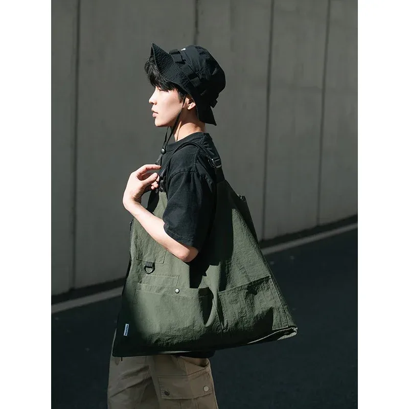 2026 nouveau style à la mode marque vêtements de travail double usage sac à bandoulière multi-poches grande capacité convertible sac à dos personnalité mochilas