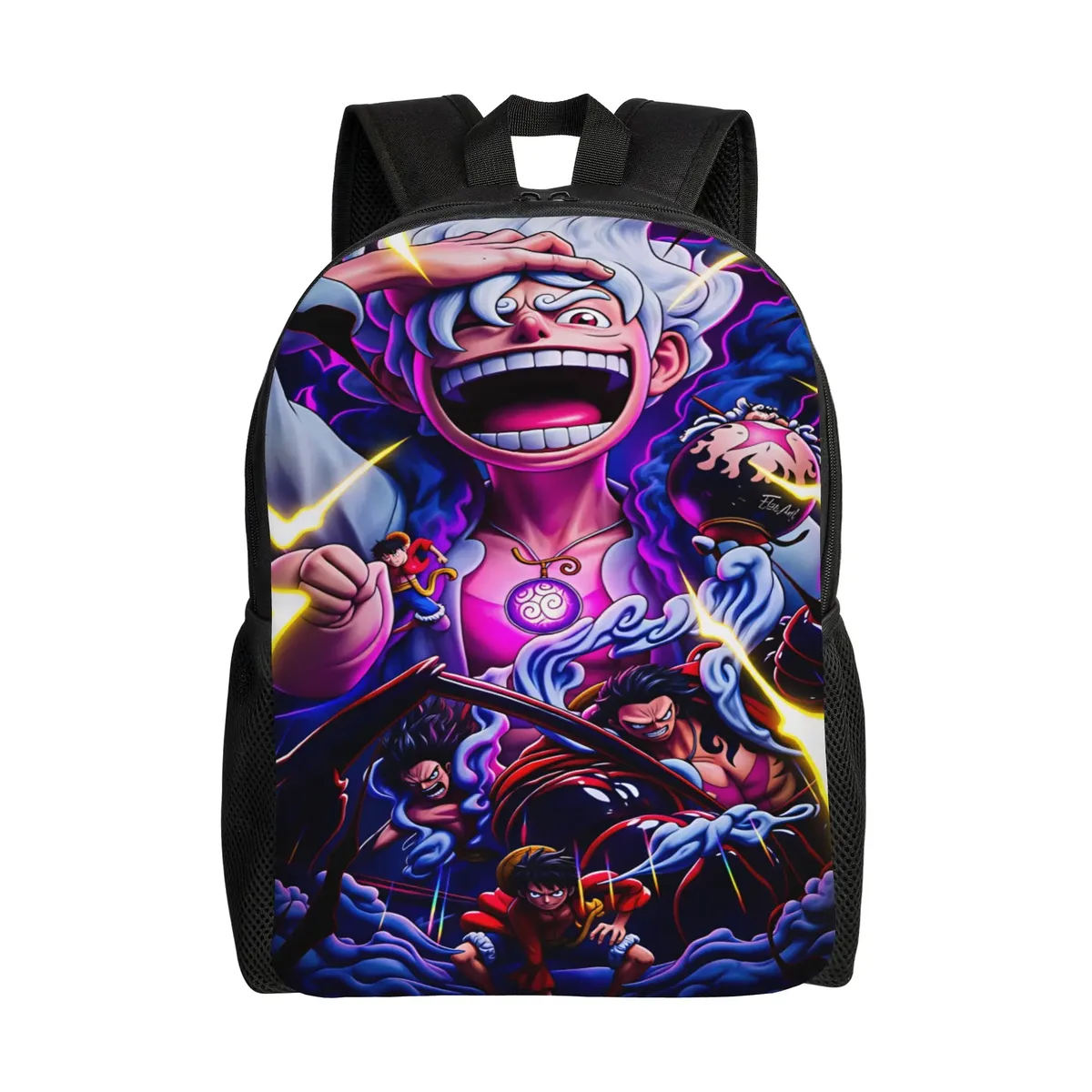 sac à dos one piece chopper pour femmes et hommes, sacs à dos de camping en polyester, sacs d'école imprimés streetwear, sac à dos