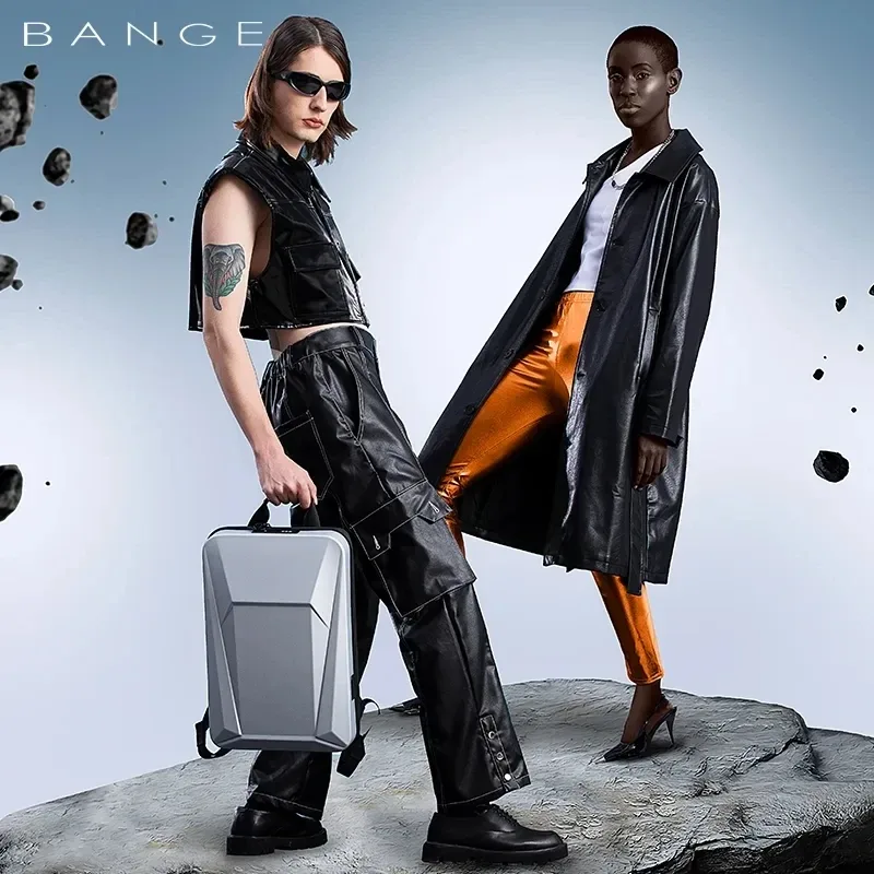 bange sac à dos multifonction série coque dure hommes anti-vol étanche ordinateur portable mâle sac à dos mot de passe d'affaires