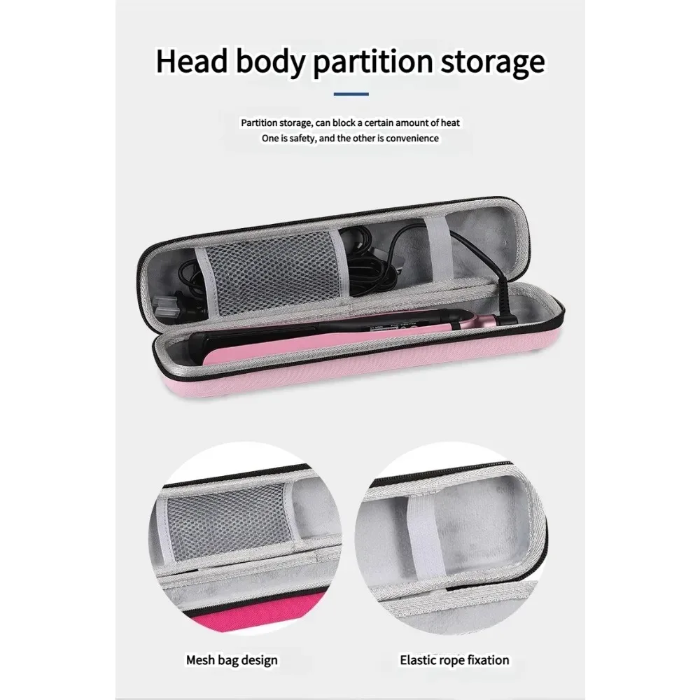 sac de rangement pour fer à friser et lisseur de voyage, coque rigide en eva, anti-pression et anti-chute, boîte de rangement portable