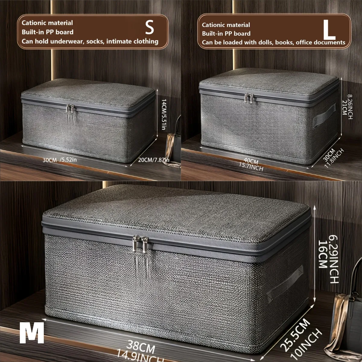 boîte de rangement pliable, organisateur portable en tissu, conteneur de rangement pour vêtements pliables avec roulettes pour l'organisation de la maison 3/1 pièces