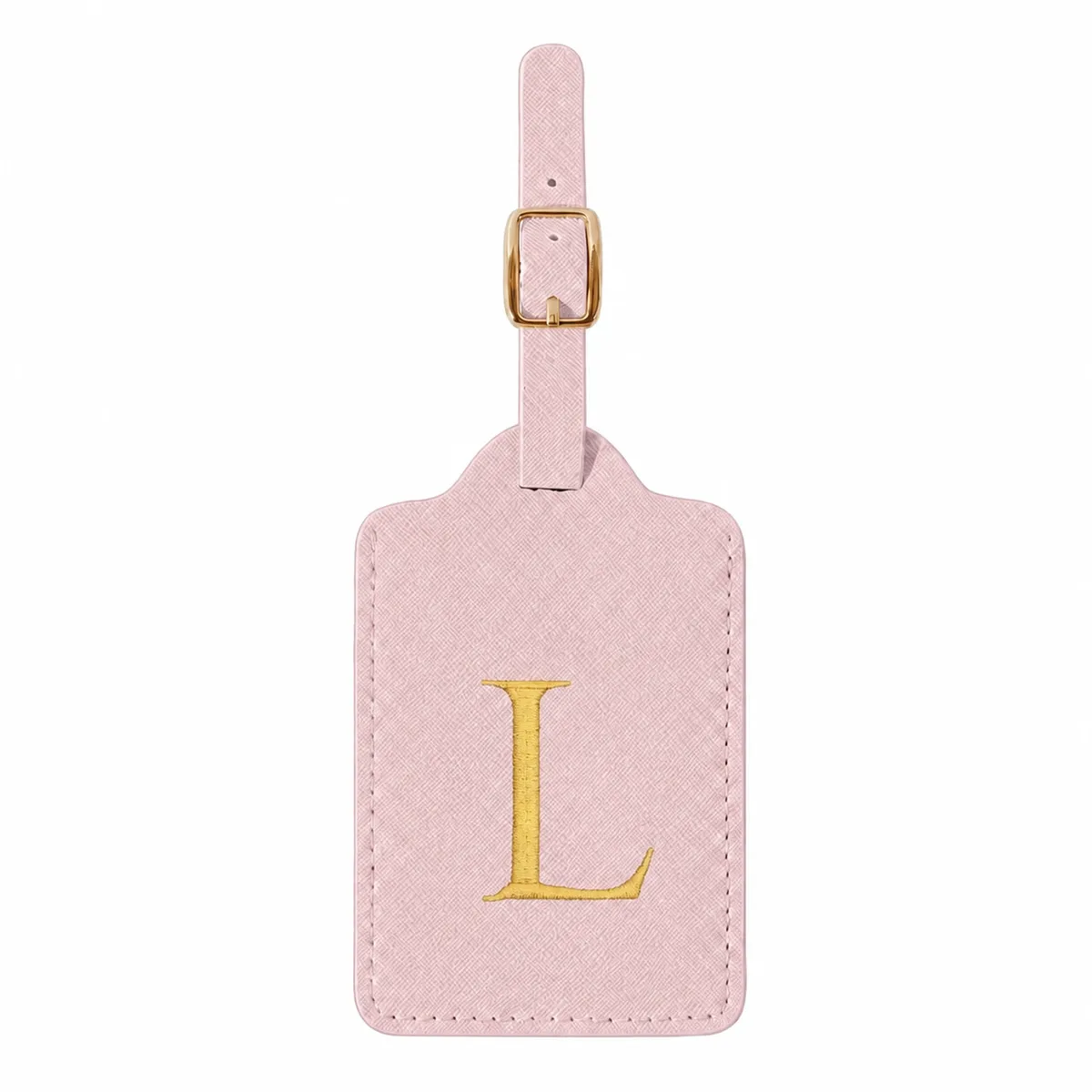 étiquette de bagage rose à 26 lettres, adaptée pour la plage, les vacances d'été, la rentrée scolaire et d'autres occasions.