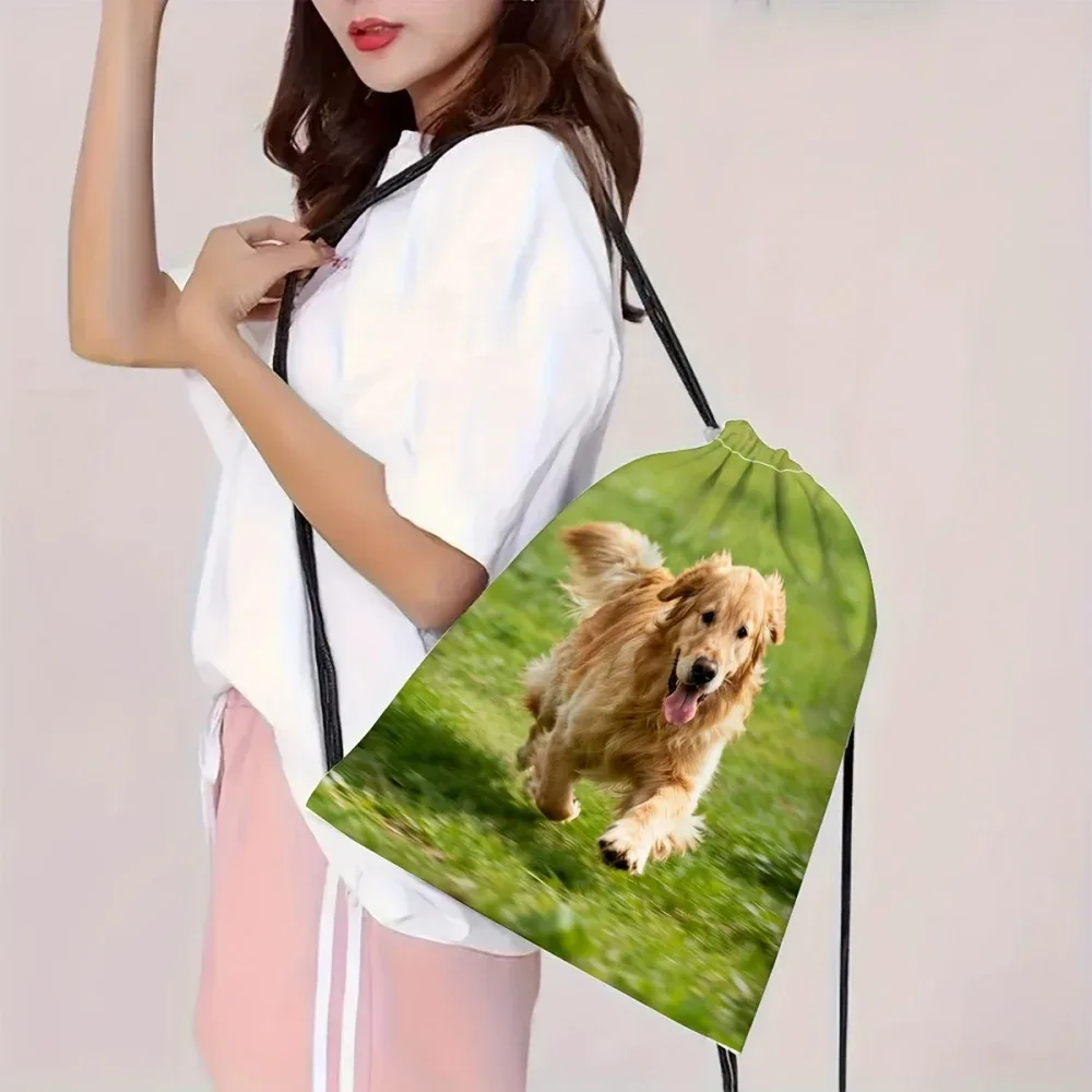 1 sac à cordon personnalisé avec photo | Sac à dos en polyester durable, parfait pour les activités de plein air et les cadeaux festifs, lavable en machine