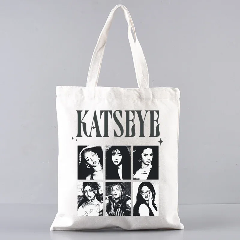 katseye sacs à main mode sac à main toile sac fourre-tout dames sac à bandoulière décontracté sacs à provisions réutilisables