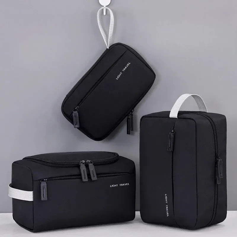 sac de rangement cosmétique imperméable léger de grande capacité avec compartiments, pochette de toilette pliable pour maquillage
