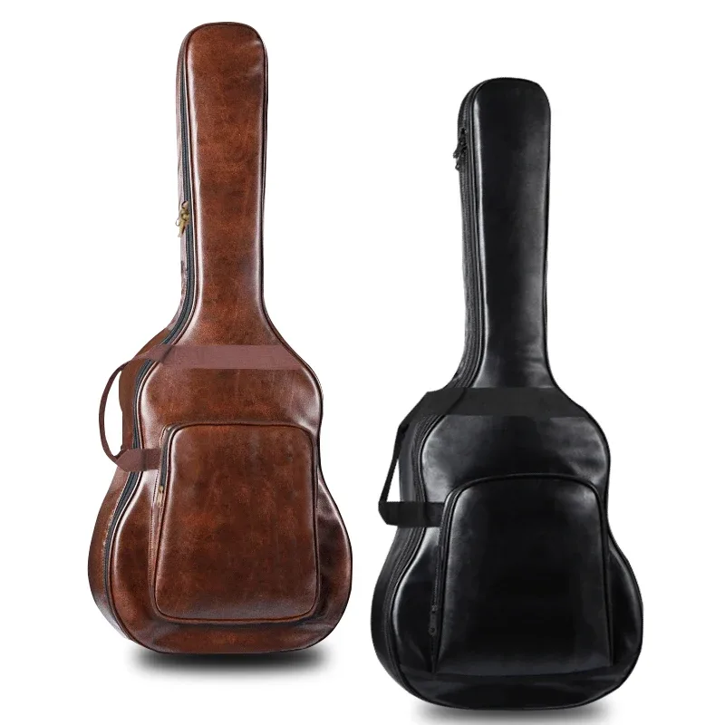 Sac à dos de guitare en cuir PU épais, étanche, 40/41 pouces, sac de transport, étui de guitare, accessoires pour instruments de musique