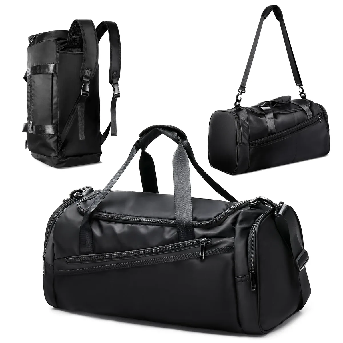 sac de sport sac polochon de voyage avec poche humide et compartiment à chaussures pour hommes femmes imperméable grand week-end sac à dos de nuit
