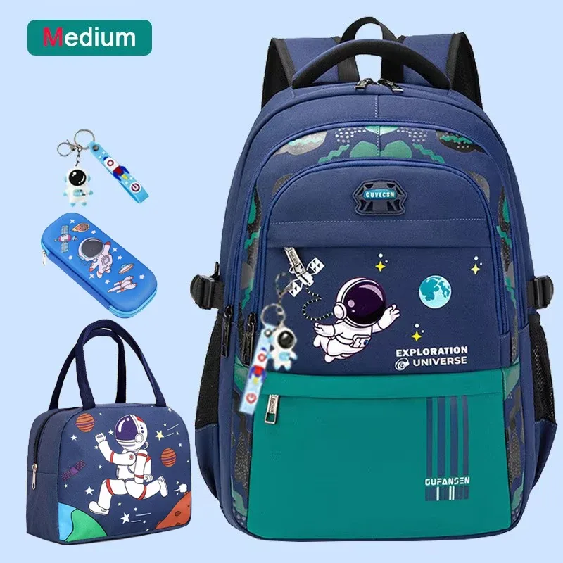 sac à dos d'école astronsominitié pour garçon, cartable étanche pour enfant du primaire
