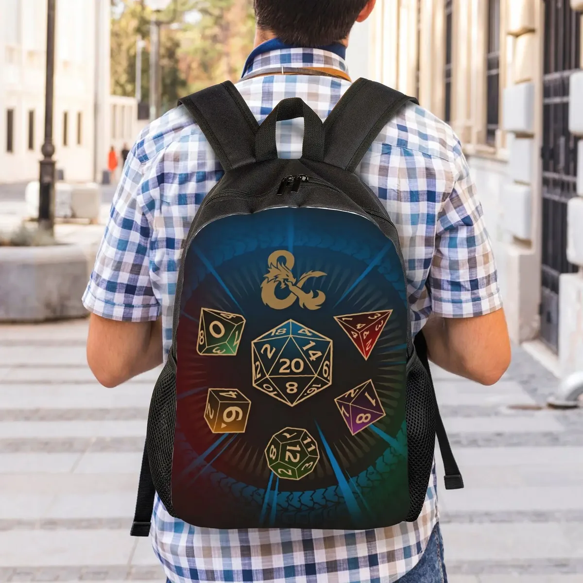 sac à dos dungeon dragon dnd pour hommes et femmes, sac à bandoulière léger pour le lycée, le travail, l'université
