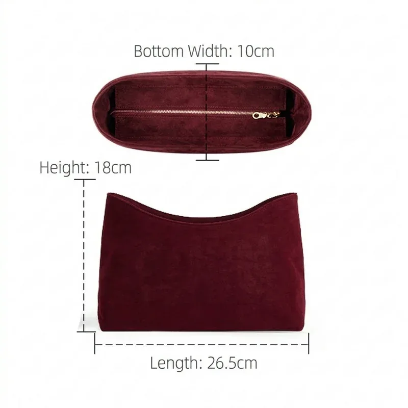 insert de sac de haute qualité pour lv carryall mm pm, organisateur en velours, support de rangement, accessoires de sac anti-déformation