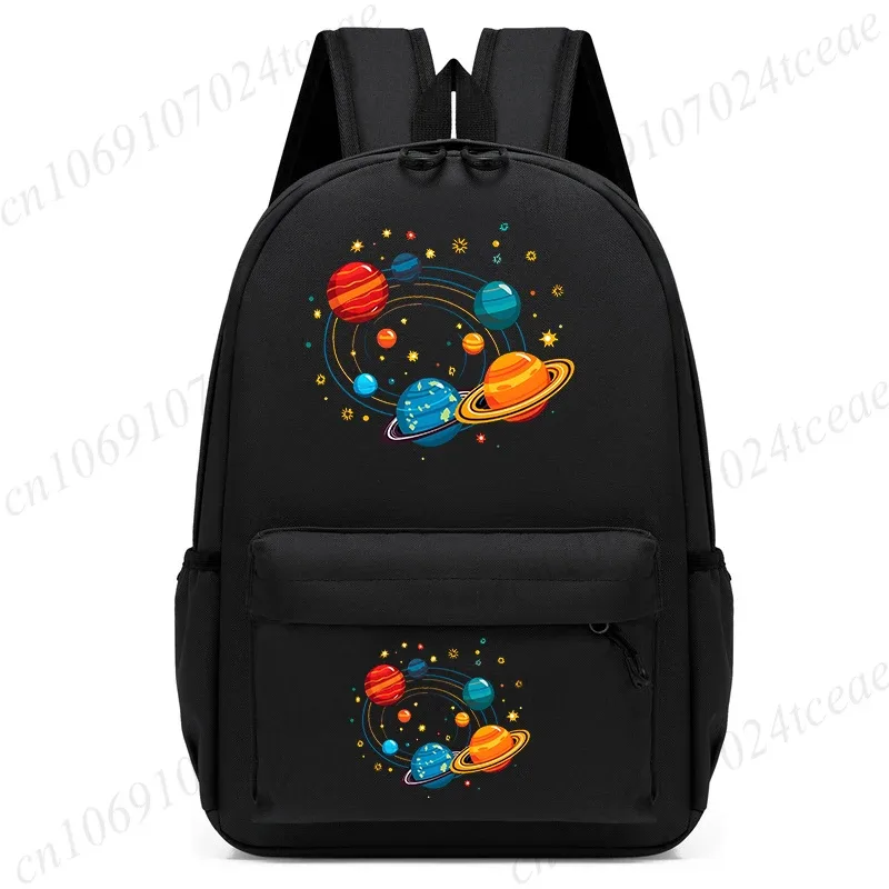 Nouveau sac à dos pour enfants, sac d'école imprimé planètes et étoiles, sac de voyage pour enfants, sacs d'école maternelle