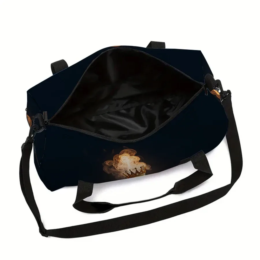 grand sac de voyage flame football, sac fourre-tout multifonctionnel, sacs à main imperméables, sacs de sport pour garçons/filles, sac de fitness pour enfants