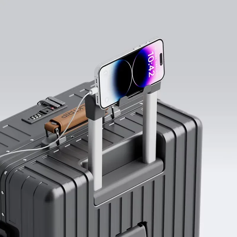 valise à roulettes multifonctionnelle bunnyfly avec compartiment pour ordinateur portable, design à ouverture frontale et roulettes pivotantes