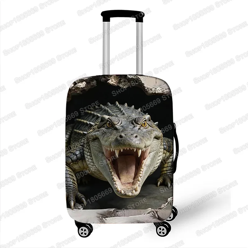 housse de valise élastique 3d motif animal (tigre/lion/lynx) qui brise la paroi, housse de protection pour valise à roulettes