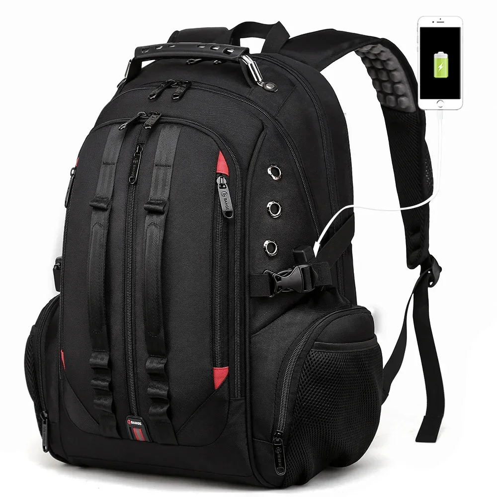sac à dos de voyage bange pour ordinateur portable 15.6 pouces, sac à dos antivol usb pour hommes, sac d'école pour adolescents, mochila pour jeunes, sac à dos pour femmes