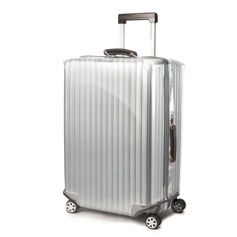 housse de valise transparente en pvc, sans démontage requis, imperméable, anti-poussière, accessoires de voyage, résistante à l'usure