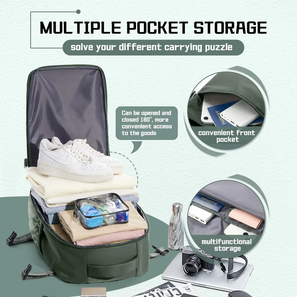 Sac à dos de compression sous vide d'air, sac à dos pour ordinateur portable professionnel, sac à dos de voyage sous vide antivol de grande capacité pour femmes et hommes, randonnée