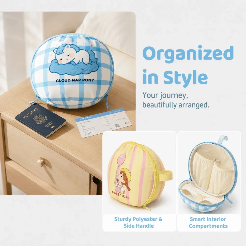 sac de rangement pour sous-vêtements de grande capacité, imperméable, léger, sac de voyage, design dopamine, sac pratique pour le tri des vêtements