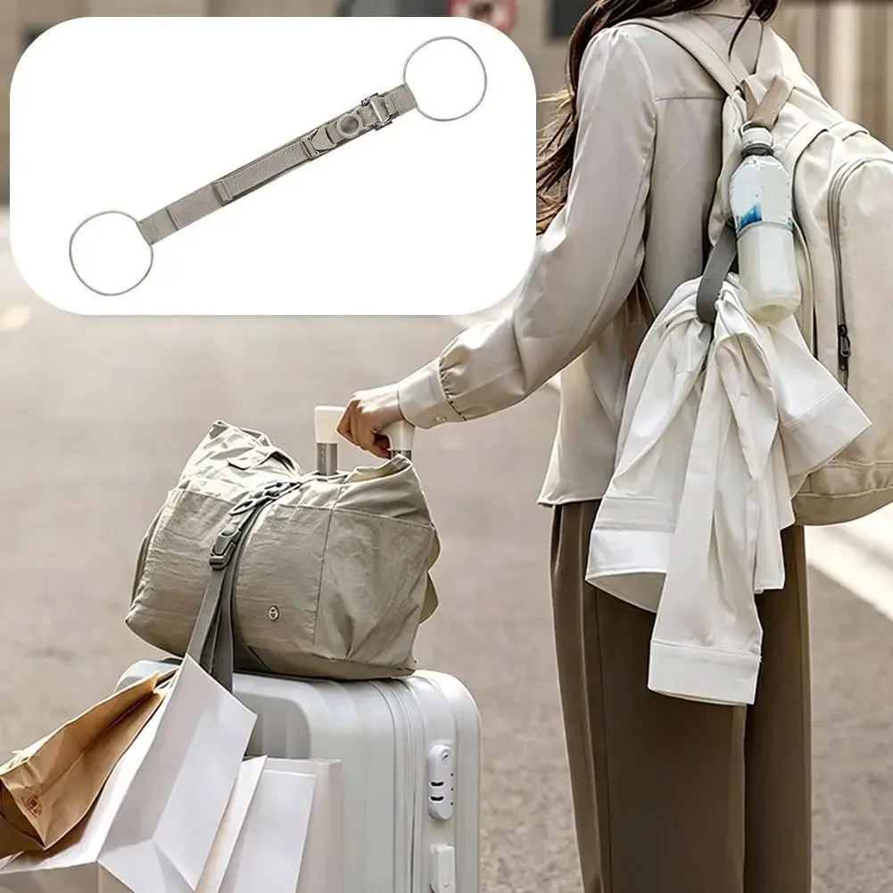 sangle de bagage de voyage avec crochet pour sac supplémentaire, ceinture de valise réglable, connecteur de bagage portable pour voyages et déplacements professionnels